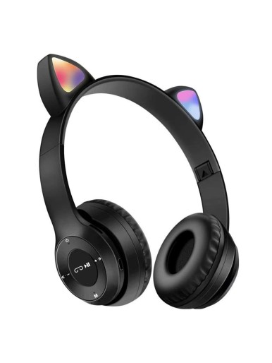 LED Cat Ear Headset Compatible With Bluetooth