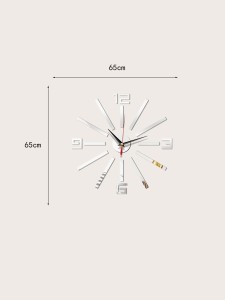 Number Design Mirror Surface Wall Clock