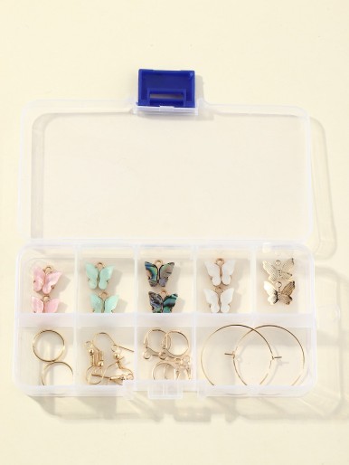 20pcs DIY Butterfly Ear Charm & 22pcs Ear Hook