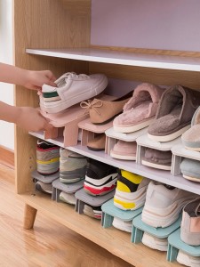 1pc Random Color Double Layer Shoes Rack