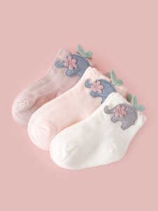 3pairs Baby Cartoon Socks