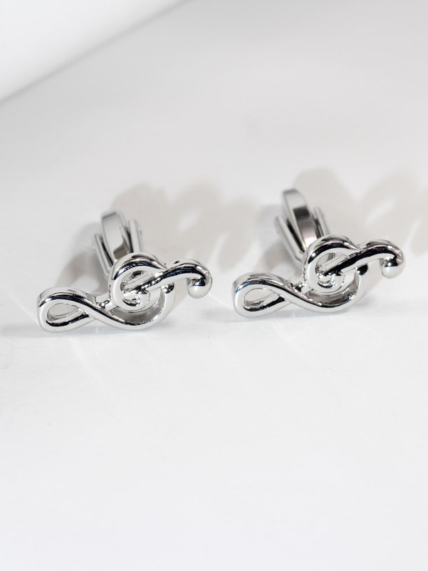 Men Music Note Design Cufflinks