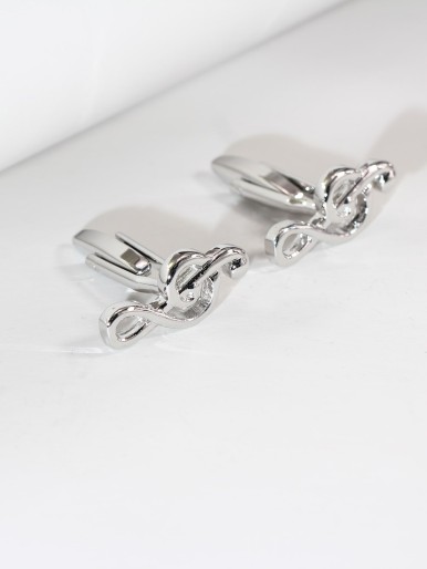 Men Music Note Design Cufflinks