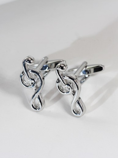 Men Music Note Design Cufflinks