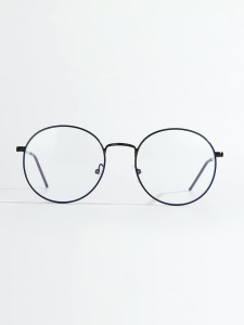 نظارات رجالية بإطار دائري مضاد للون الأزرق