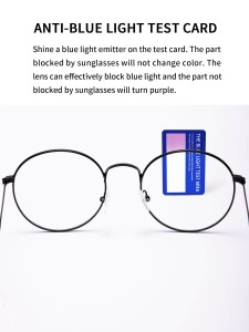 Men Round Frame Anti-blue Glasses