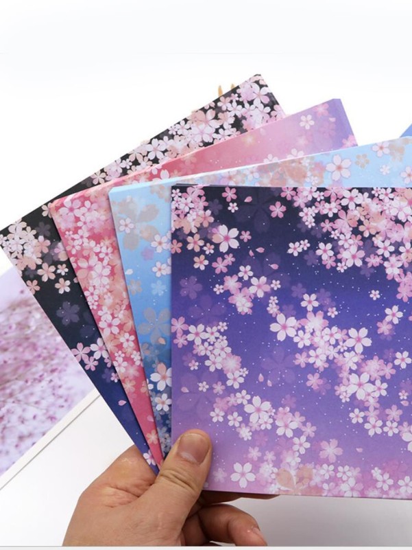 60pcs Flower Print Random Origami Paper