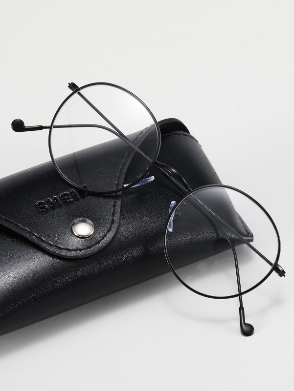 Men Round Frame Eyeglasses