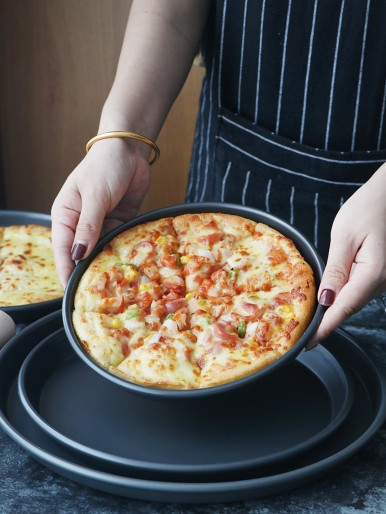 1pc Round Pizza Baking Pan