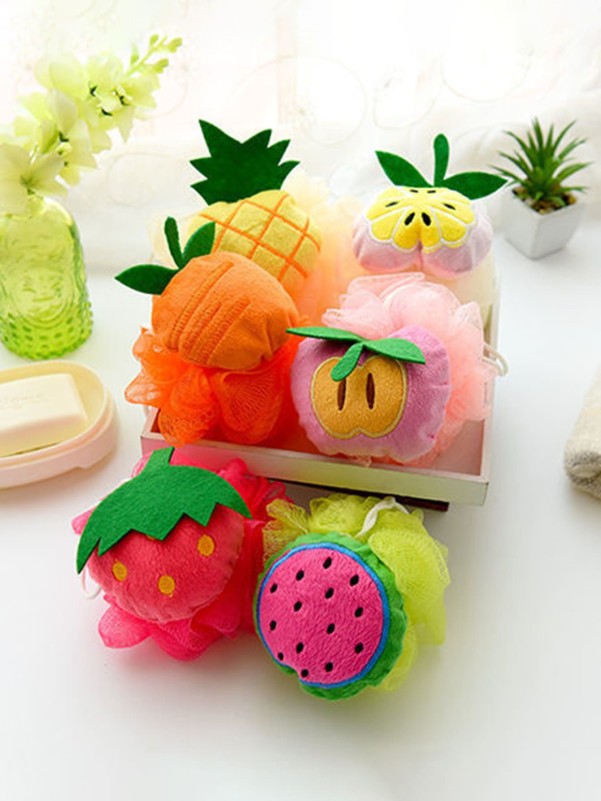 1pc Random Fruit Bath Foaming Ball