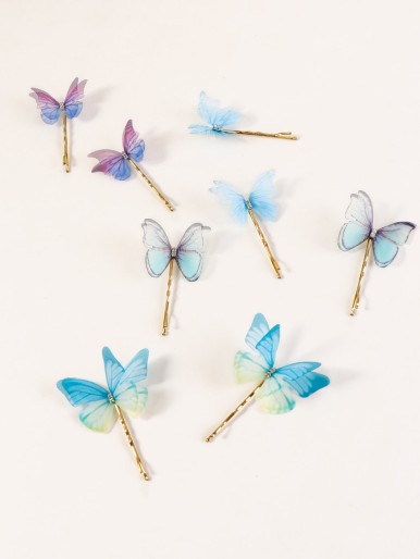 8pcs Butterfly Decor Bobby Pin