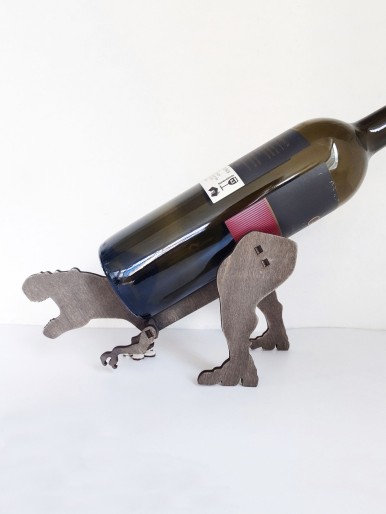 1pc Wooden Dinosaur Wine Rack