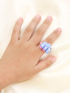 Girls Elephant Decor Cuff Ring