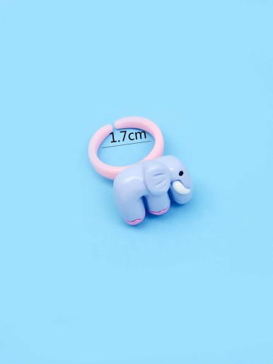 Girls Elephant Decor Cuff Ring