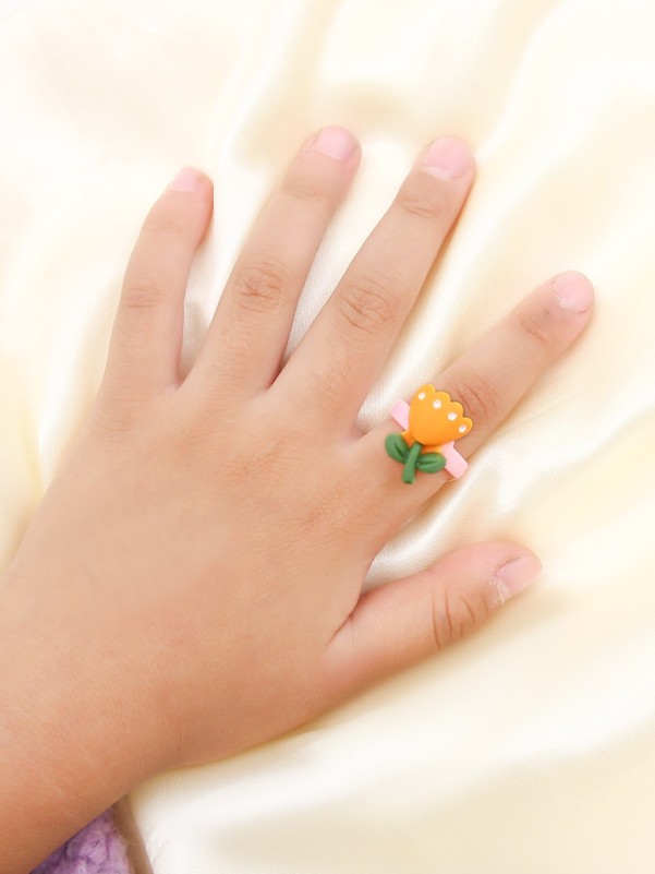 Girls Flower Decor Ring