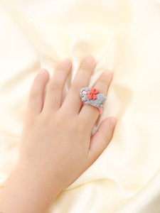 Girls Sheep Decor Cuff Ring