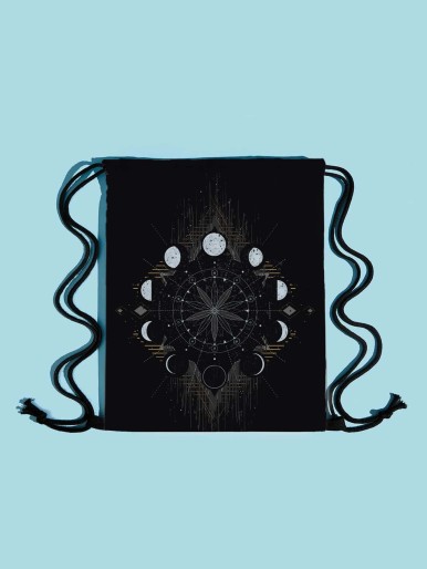 Graphic Drawstring Backpack