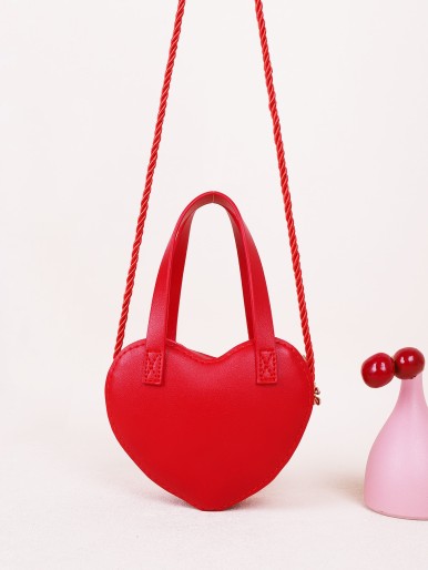 Girls Heart Shaped Tote Bag