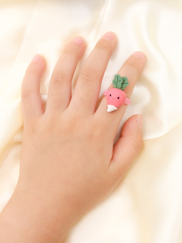 Girls Carrot Decor Ring