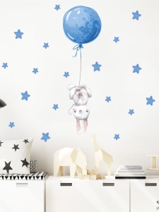 1pc Rabbit Print Wall Sticker