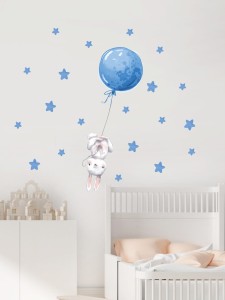 1pc Rabbit Print Wall Sticker