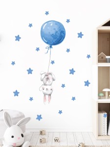 1pc Rabbit Print Wall Sticker