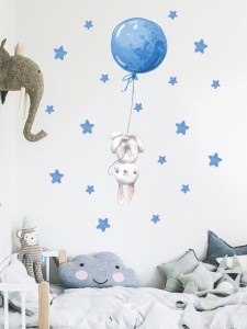 1pc Rabbit Print Wall Sticker