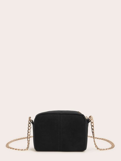 Mini Studded Decor Chain Crossbody Bag