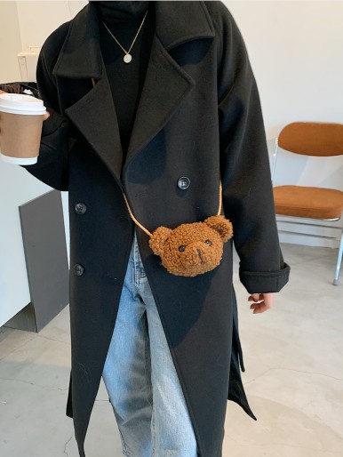 Mini Toy Bear Shaped Crossbody Bag