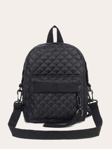 Quilted Pocket Front Backpack