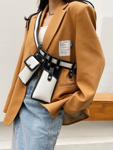 Double Pocket Belt Bag