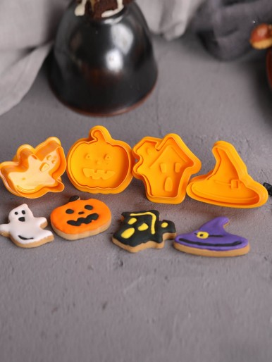 4pcs Halloween Biscuit Mold