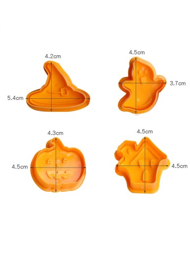 4pcs Halloween Biscuit Mold