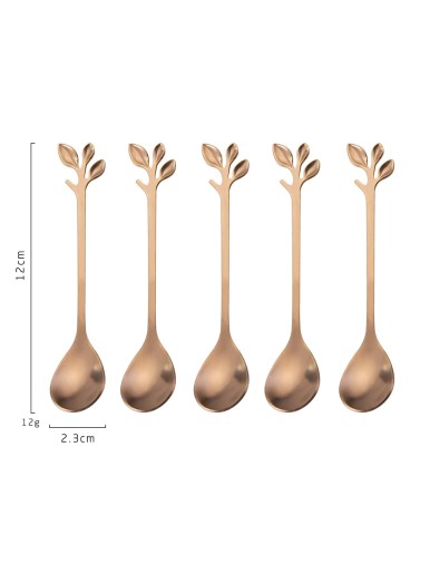 5 قطعة ملعقة أوراق معدنية