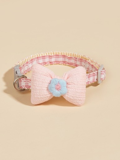 Bow & Flower Decor Pet Collar