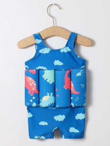 Toddler Boys Cartoon Dinosaur One Piece Swimsuit