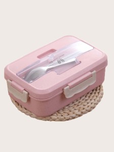 3compartments Lunch Box With Tableware