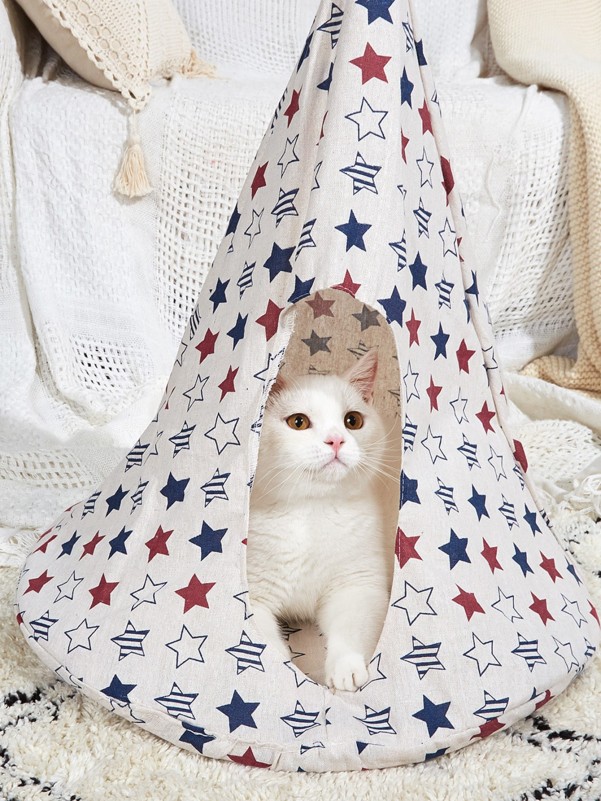 1pc Star Print Cat Hammock