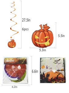 6pcs Halloween Spiral Decoration