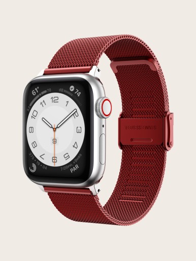 حزام ساعة عادي من الفولاذ المقاوم للصدأ متوافق مع iWatch