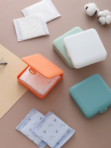 1pc Random Color Sanitary Napkin Storage Box