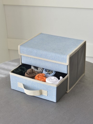 1pc Double Layer Underwear Storage Box