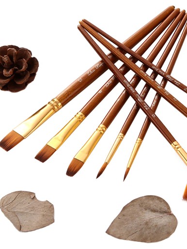 10pcs Wooden Handle Paintbrush