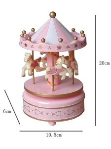 1pc Carousel Shaped Music Box