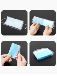 10pcs Clear Face Cover Storage Clip