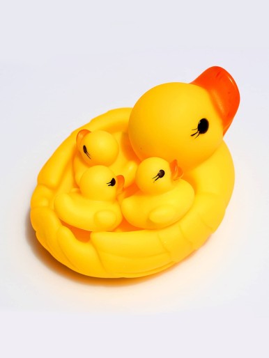 4pcs Kids Cartoon Duck Bath Toy
