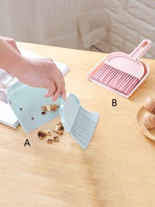 2pcs Desktop Cleaning Brush & Dustpan