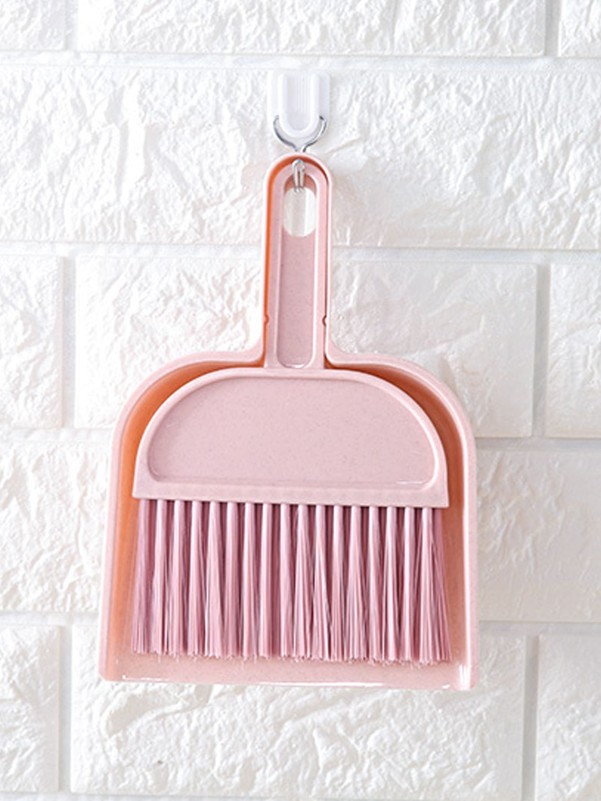 2pcs Desktop Cleaning Brush & Dustpan