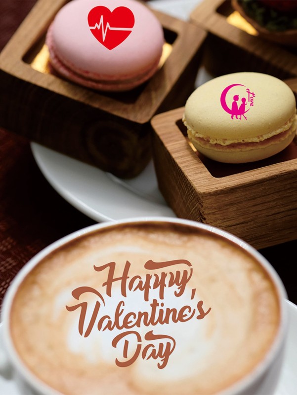 30pcs Valentine's Day Coffee Spray Template