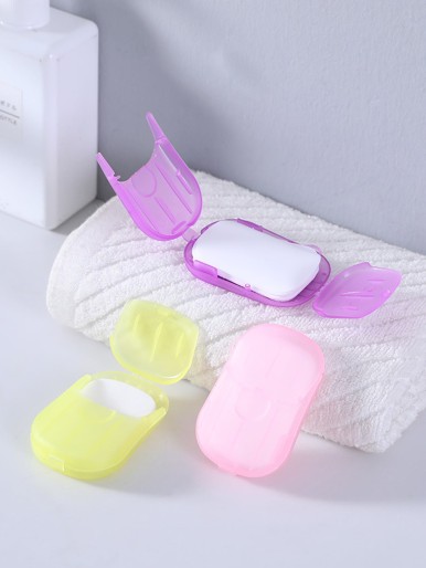 1box Portable Random Color Soap Paper